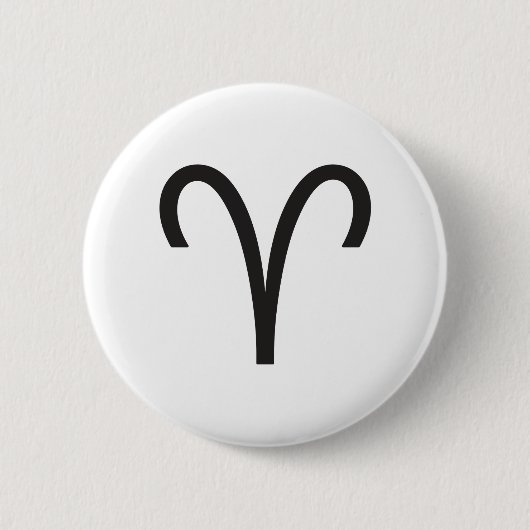 RAM, HOROSCOOP SYMBOOL RONDE BUTTON 5,7 CM (Voorkant)