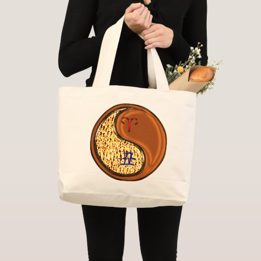 Ram & hout os grote tote bag (Voorkant (product))