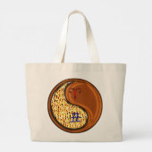 Ram & hout os grote tote bag (Achterkant)