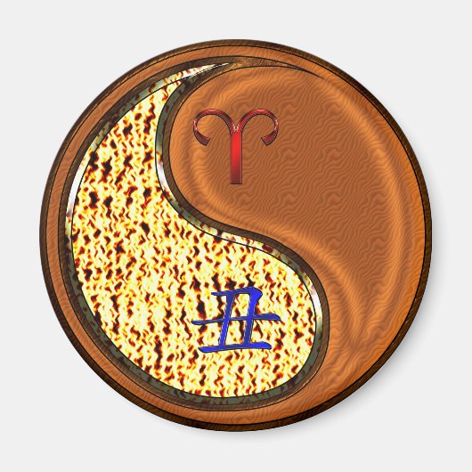 Ram & hout os magneet (Voorkant)