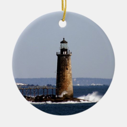 Ram Island Ledge Light Keramisch Ornament (Voorkant)