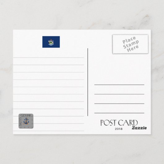 Ram Island Ledge Light-Michigan Briefkaart (Achterkant)