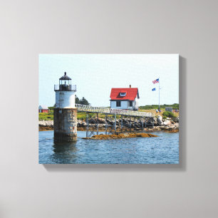 Ram Island Lighthouse, Maine Wrapped Canvas Print
