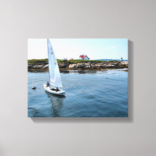 Ram Island Lighthouse, Maine Wrapped Canvas Print