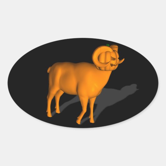 Ram Ovale Sticker (Voorkant)