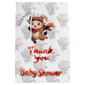 Ram Pattern Thank You White Gift Bag Medium Cadeauzakje (Achterkant)