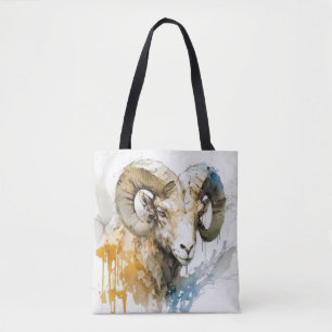 Ram Portret Dierlijke Schilderij Wildlife Outdoors Draagtas