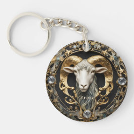 Ram Ram, Diamant en Goud Gepersonaliseerd Sleutelhanger