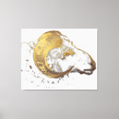 Ram Ram met gouden hoorns Canvas (Voorkant)