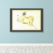 Ram Ram,  sterrenbeeld, Urania's Mirror Canvas Afdruk (Insitu (Houten vloer))