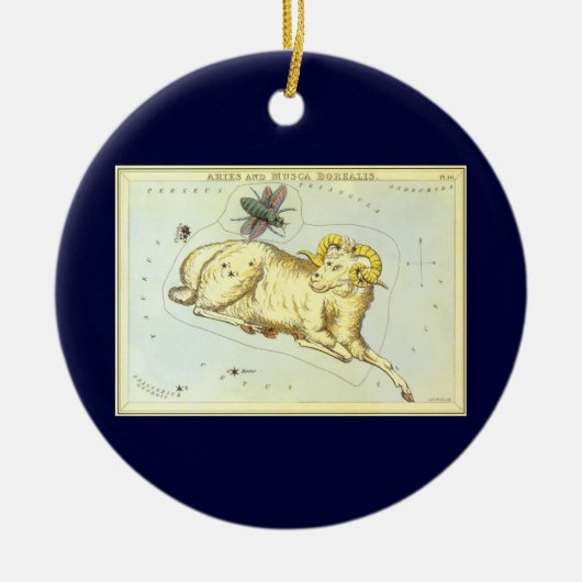 Ram Ram,  sterrenbeeld, Urania's Mirror Keramisch Ornament (Voorkant)