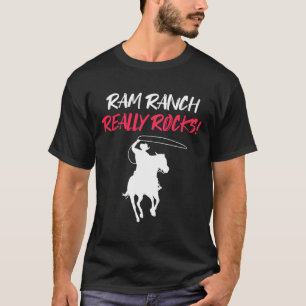 Ram Ranch Rocks Horseback Riding Cowb T-shirt