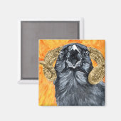 Ram Raven waterverf Magneet (Voorkant / Achterkant)