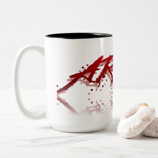 Ram-reflectie Tweekleurige Koffiemok (Met donut)