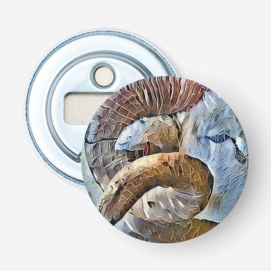 RAM SCHAPENDIER BOERDERIJ BUTTON FLESOPENER (Voorkant)
