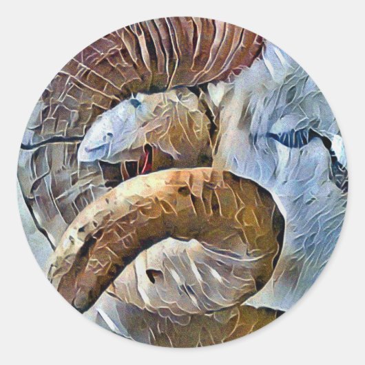 RAM SCHAPENDIER BOERDERIJ RONDE STICKER (Voorkant)