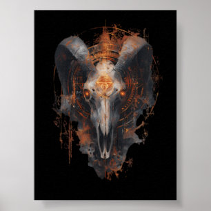 Ram Schedel Occulte Steampunk Donkere Kunst Poster