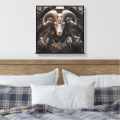 Ram Schilderij op Canvas Afdruk (Insitu (Slaapkamer))