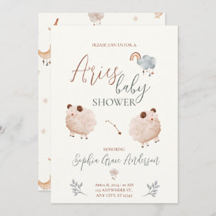 Ram sterrenbeeld baby shower kaart