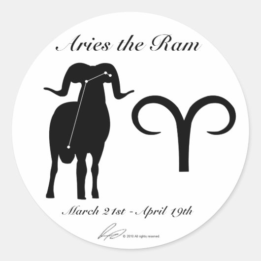 Ram sterrenbeeld/dierenriem Stickers (Voorkant)