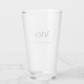 Ram Sterrenbeeld Glas Cup  (Achterkant)