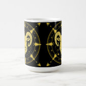 ♈ Ram Sterrenbeeld Koffiemok Gouden Astrologie Cad (Center)