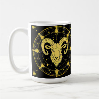 ♈ Ram Sterrenbeeld Koffiemok Gouden Astrologie Cad