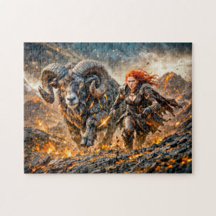 Ram Sterrenbeeld met Krijger en Aanstormende Ram Legpuzzel