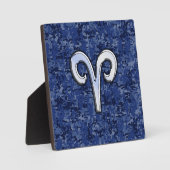 Ram sterrenbeeld op marineblauwe digitale camoufla fotoplaat (Voorkant)