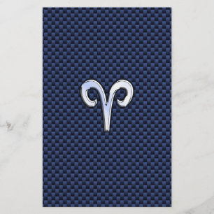 Ram Sterrenbeeld op Navy Blauwe Koolstofvezel Prin Flyer