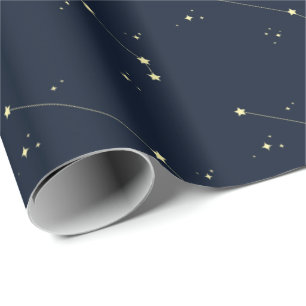 Ram sterrenbeeld Sterren Donker Marine Blauw Naadl Cadeaupapier