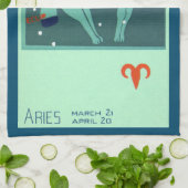 Ram sterrenbeeld,  sterrenbeeld theedoek (Gevouwen)