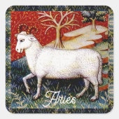 Ram sterrenbeeld Verjaardagsfeest Vierkante Sticker (Voorkant)