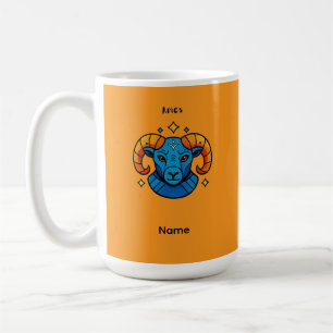 Ram Stier tekenillustratie in Pop Art Retro stijl Koffiemok