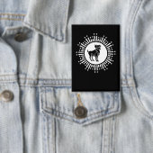 Ram Stierbeeld Aries Cosmic Starburst Design Button (Insitu)
