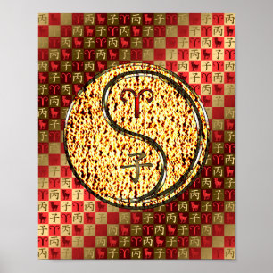Ram & vuur Rat Poster