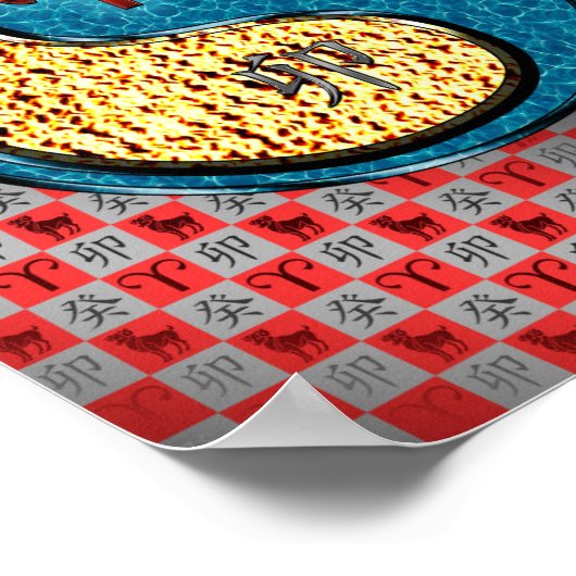 Ram & Water Konijn Poster (Hoek)