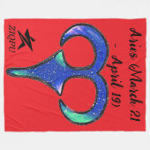Ram Worpdeken Fleece Deken (Voorkant (Horizontaal))