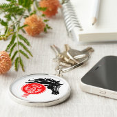 Ram x Aangepast Jaar van het Paard 2026 Sleutelhanger (Zijkant)