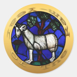 Ram Year of Aries Glas in lood Windows Sticker
