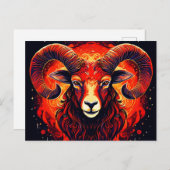 Ram Zodiac Collectie Briefkaart (Voorkant / Achterkant)