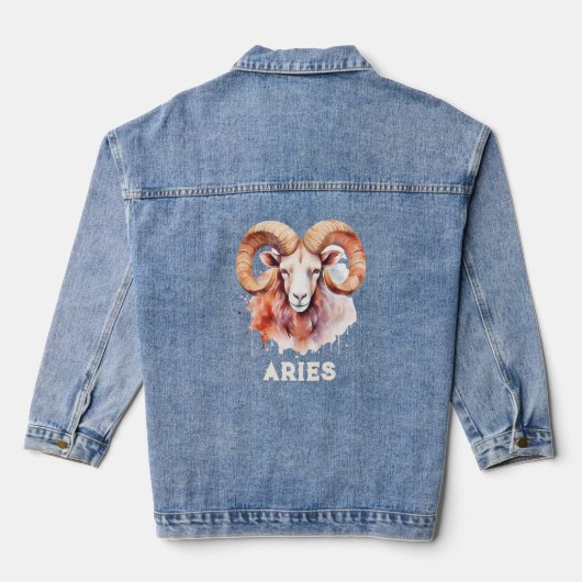 Ram Zodiac Denim jas voor dames Denim Jacket (Achterkant)