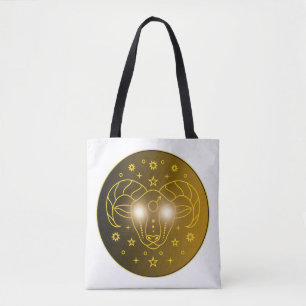 Ram Zodiac Embleem Minimaal Hemels Symbool Draagtas