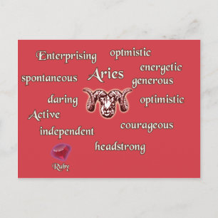 Ram zodiac karakteristieken briefkaart