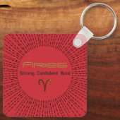 Ram Zodiac Metal Sleutelhanger Retro Design (Achterkant)