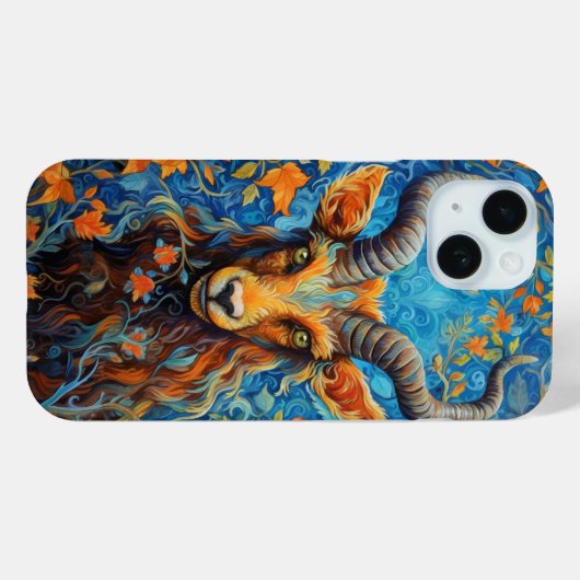 Ram Zodiac Moderne Kunst Case-Mate iPhone Case (Achterkant (horizontaal))