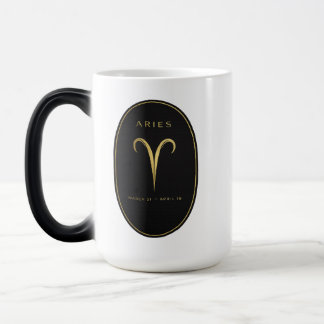 Ram Zodiac Mok – Zwart & Goud Luxe Embleem | Bl