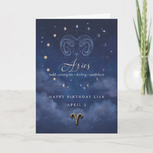 Ram Zodiac Persoonlijke Verjaardagskaart Kaart