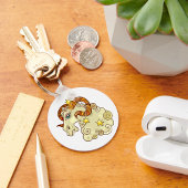 Ram Zodiac Ram Kleurrijk Astrologisch Sleutelhanger