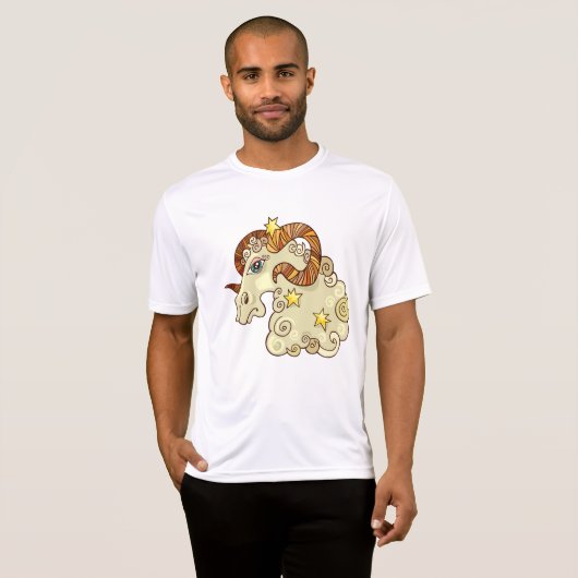 Ram Zodiac Ram Kleurrijk Astrologisch T-shirt (Voorkant volledig)